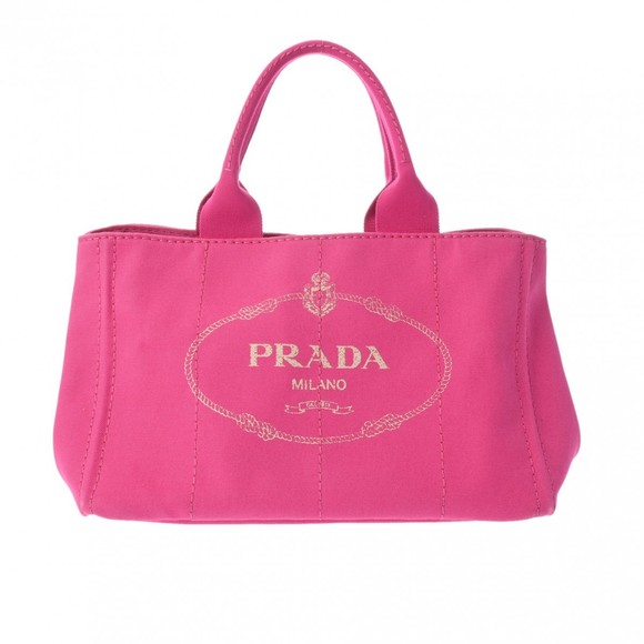 Prada Pink Canapa Tote Tote Bag - Picture 1 of 12